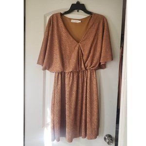All In Favor Shimmery Copper Dress